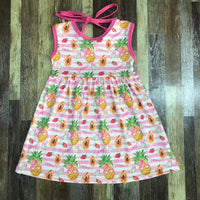 Pineapple Summer Tie Back Dress