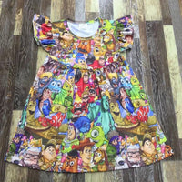We're All Friends Collage Dress
