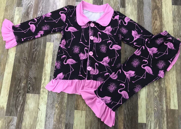 Flamingo Ruffle Pajamas