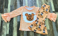 Mickey Pumpkin Flare Pants Outfit