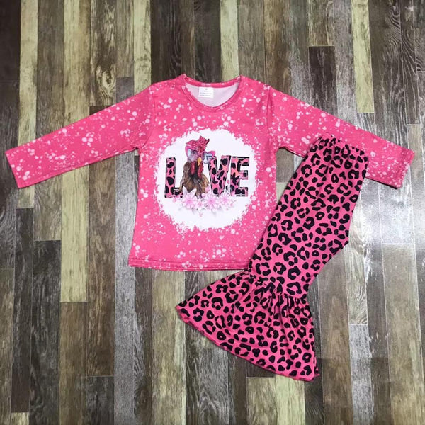 Rooster Love Valentine’s Flare Pants Outfit
