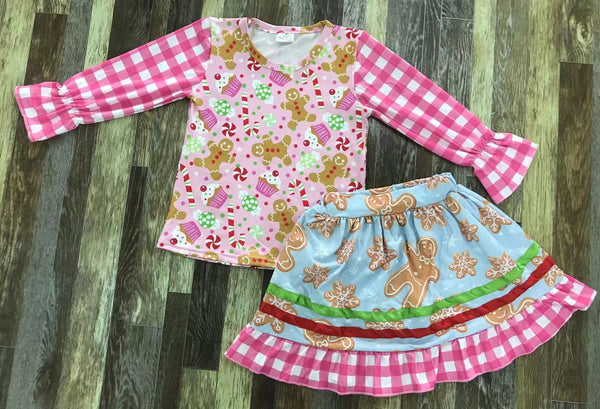 Pink Gingerbread Skirt Outfit