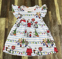 Charlie Brown Christmas Flutter Sleeve Dress