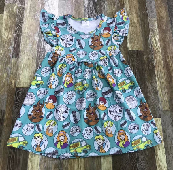 Scooby Doo Mystery Crew Flutter Sleeve Dress