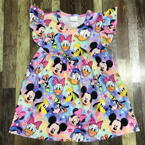 Mickey and Friends Cloud Star  Flutter Sleeve Dress