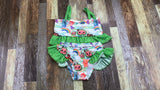 Green CocoMelon Sibling Set Swimsuit