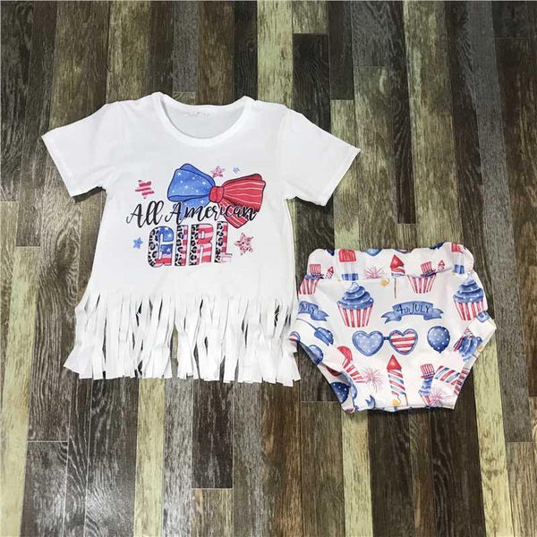American Girl July Fourth USA Shredded Shortie Outfit