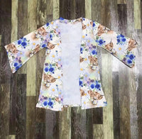 Cow Floral Cardigan Cover Up