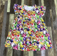 Mario and Friends Flutter Sleeve Dress
