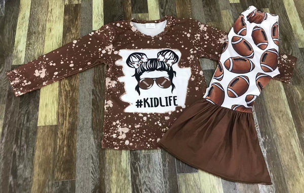 Kid Life Football Flare Pants Outfit