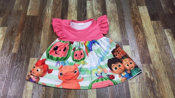 Coco Melon Flutter Sleeve Dress