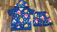Baby Shark Hoodie Shorts Outfit