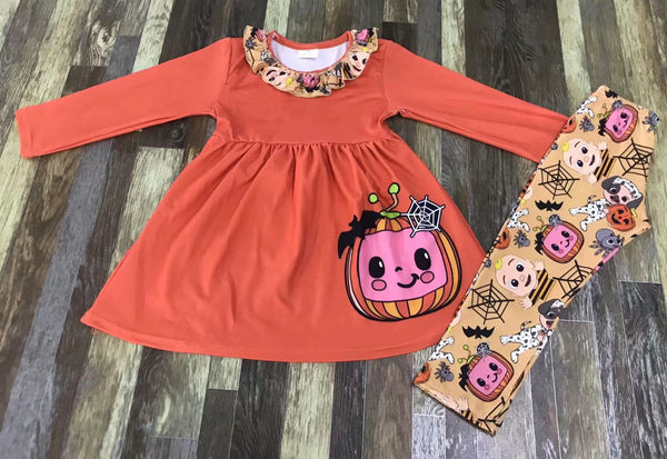 Orange Halloween Cocomelon Straight Pants Outfit