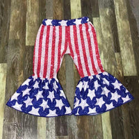 America The Proud Glitter Flare Leg Pants